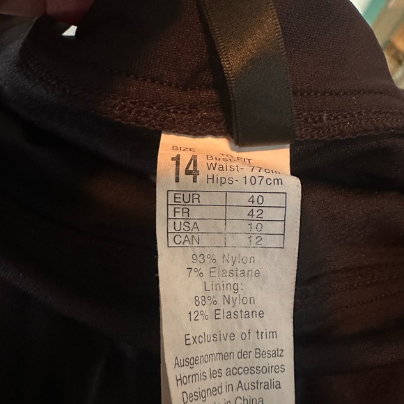 Seafolly black athletic or swim shorts, size US 10 - Picture 6 of 8